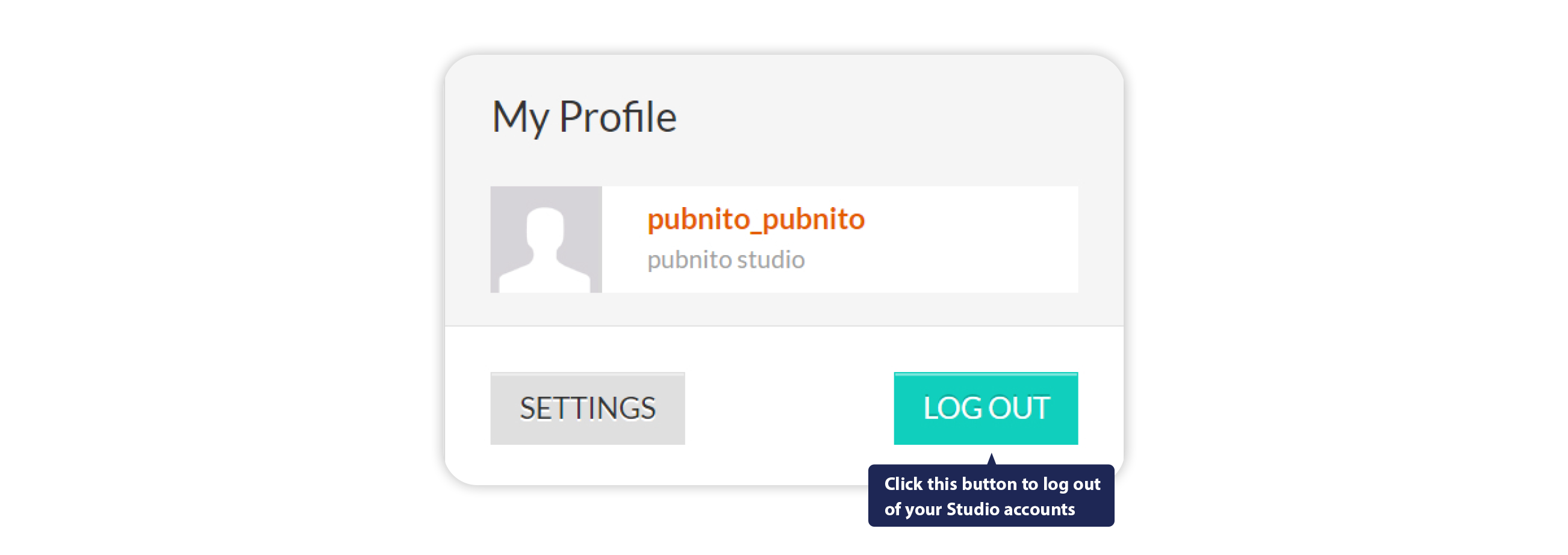 The Log Out button is highlighted in My Profile